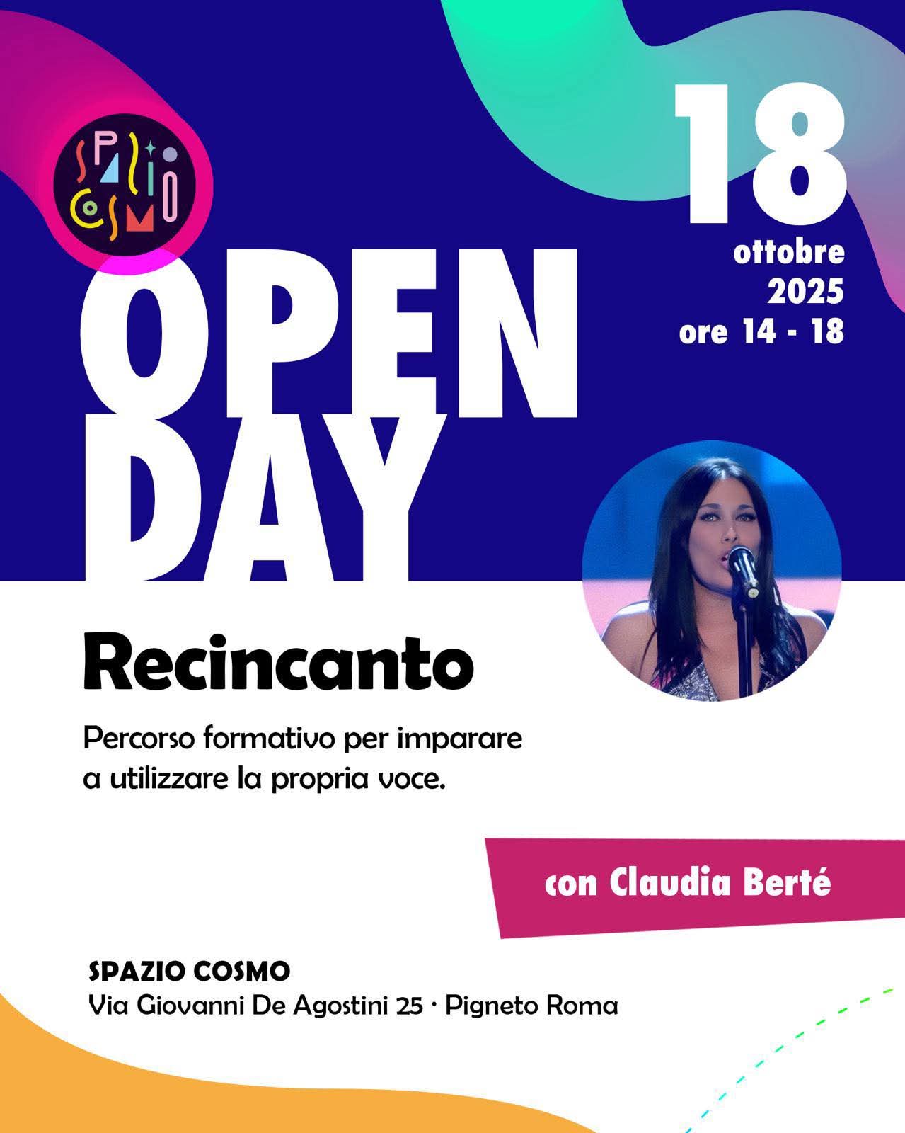 open day recincanto spazio cosmo claudia berté